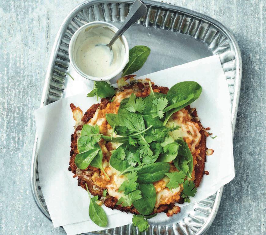 Pizza végétarienne au Vacherin Mont d’Or AOP et aux lentilles