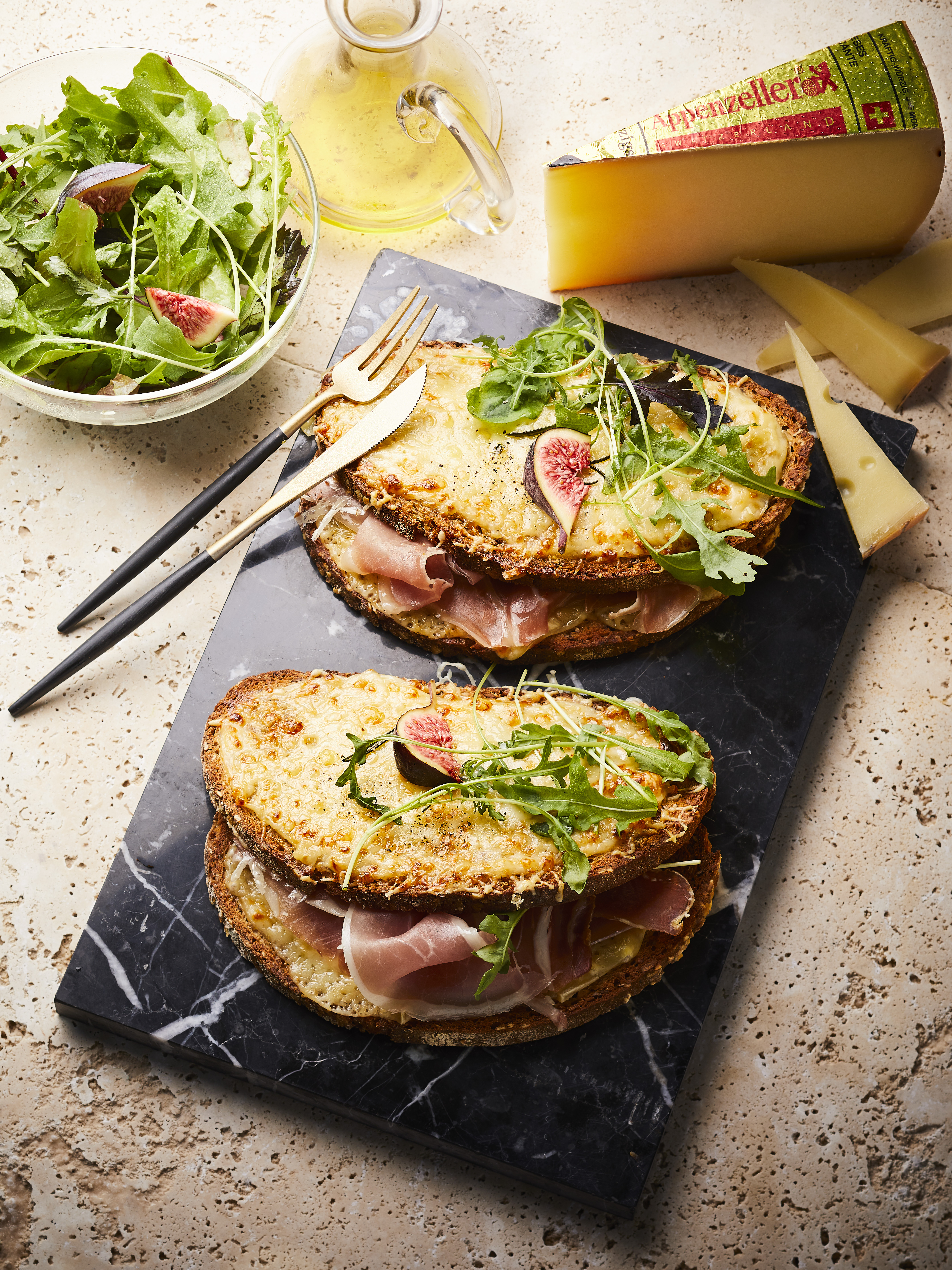 Croque-Monsieur à l’Appenzeller® Surchoix et au jambon cru