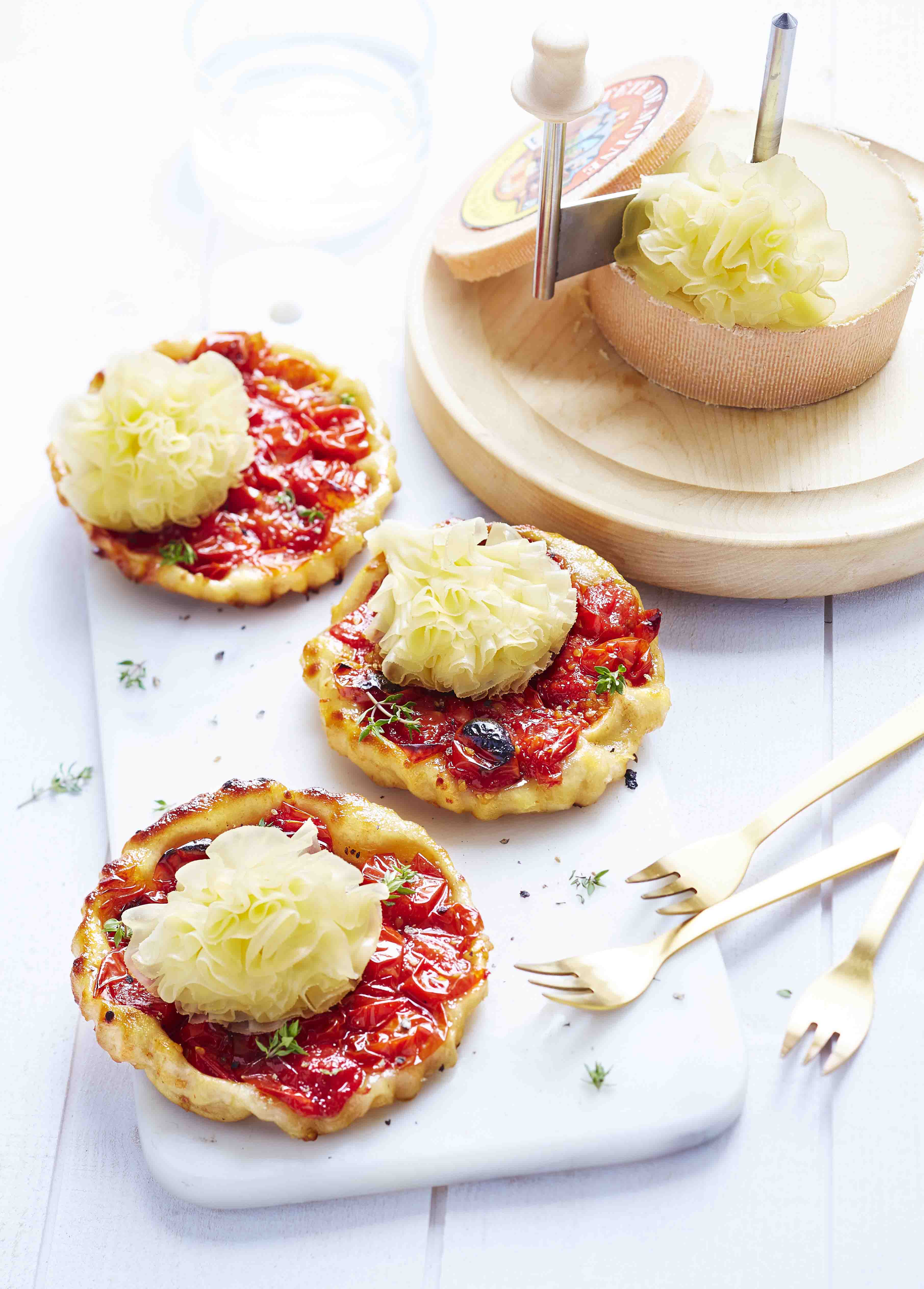 Tatin de Tomates cerise à la Tête de Moine AOP