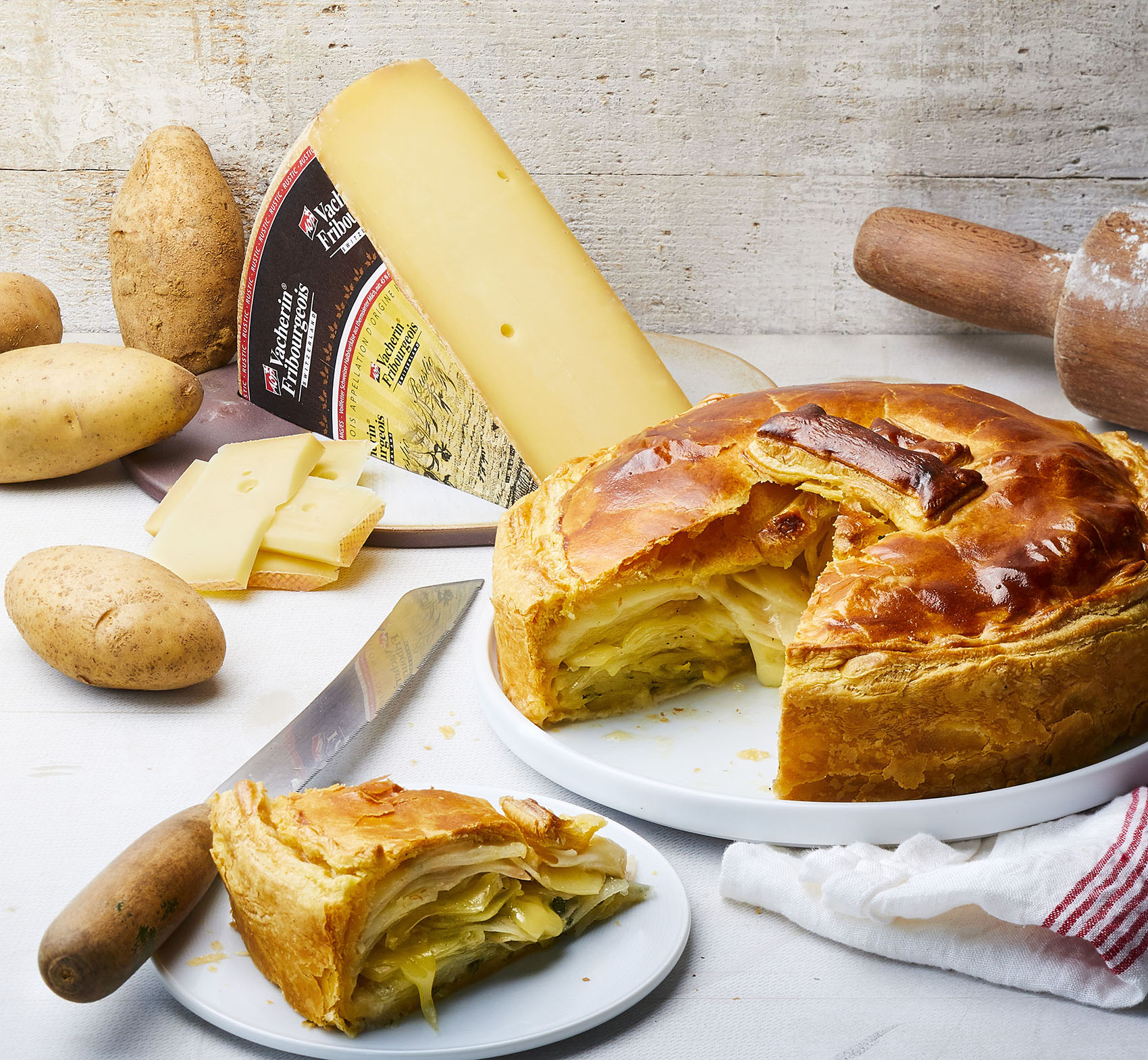 Tourte aux Pommes de terre Charlotte au Vacherin