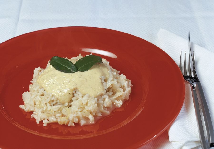 Risotto au chou et au fromage