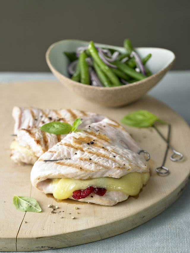 Escalopes de dinde grillées et farcies à l'Etivaz AOP