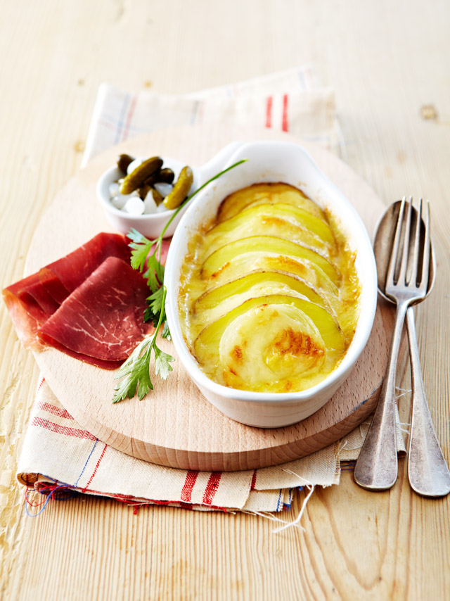 Tartiflette au Vacherin Fribourgeois AOP et viande des Grisons