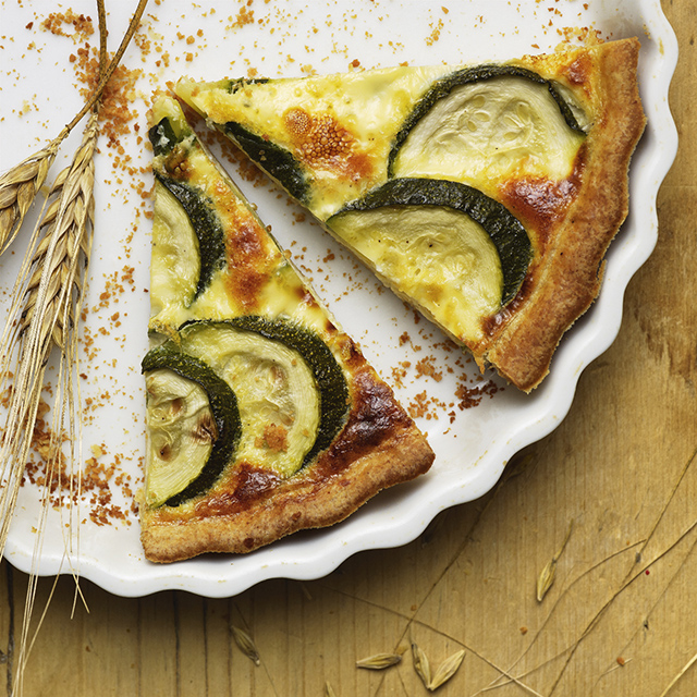 Tarte aux courgettes, à la menthe et à l'Etivaz AOP