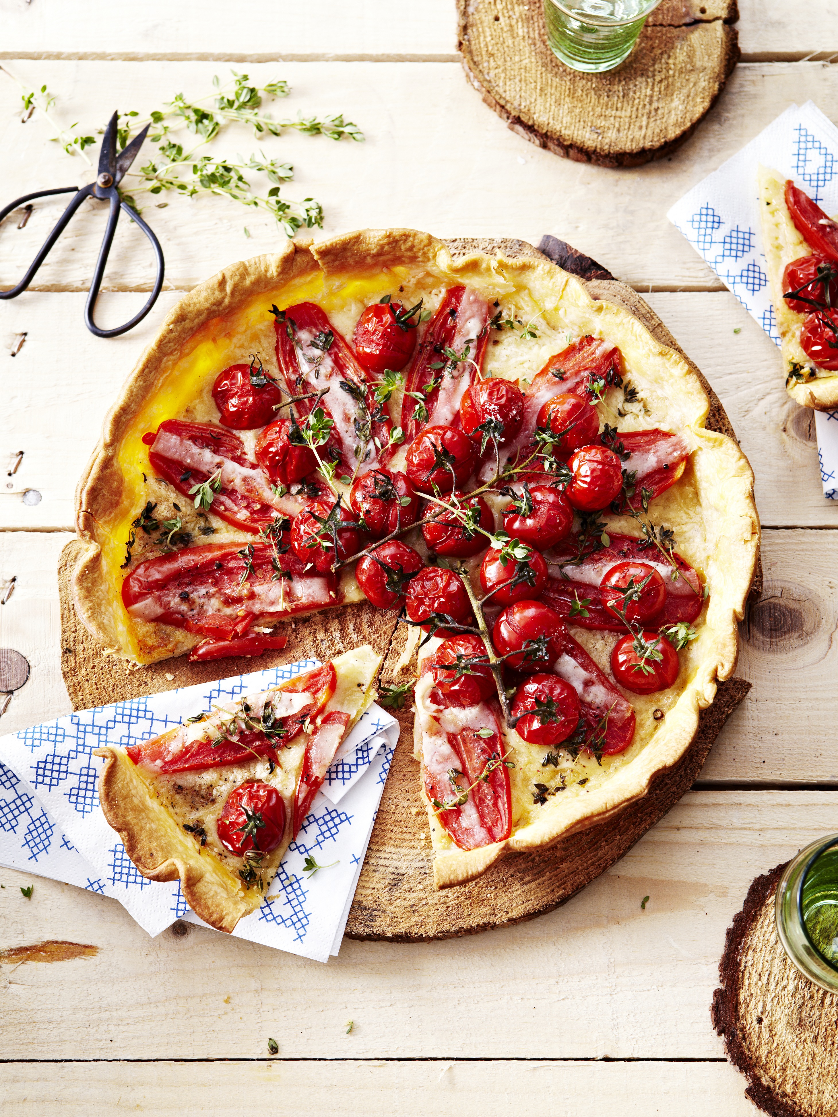 Tarte aux tomates et au Gruyère AOP suisse