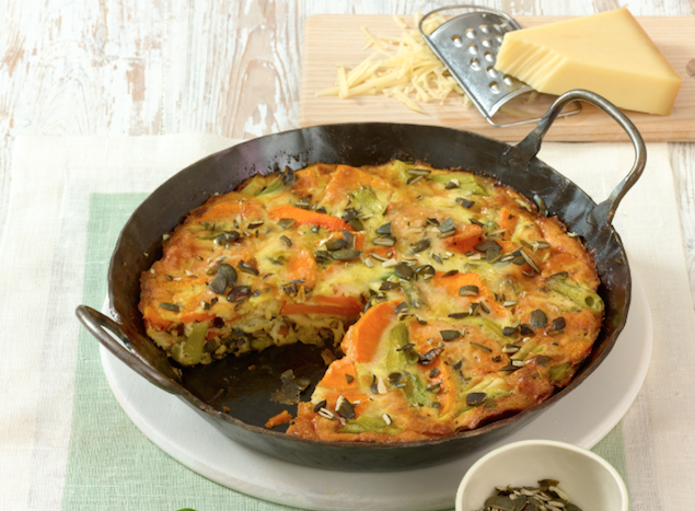 Tortilla à la courge et au Gruyère AOP suisse