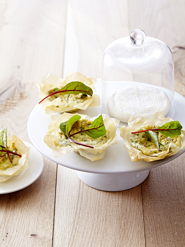 Tartelettes croustillantes à la Tomme Vaudoise et aux herbes fraîches