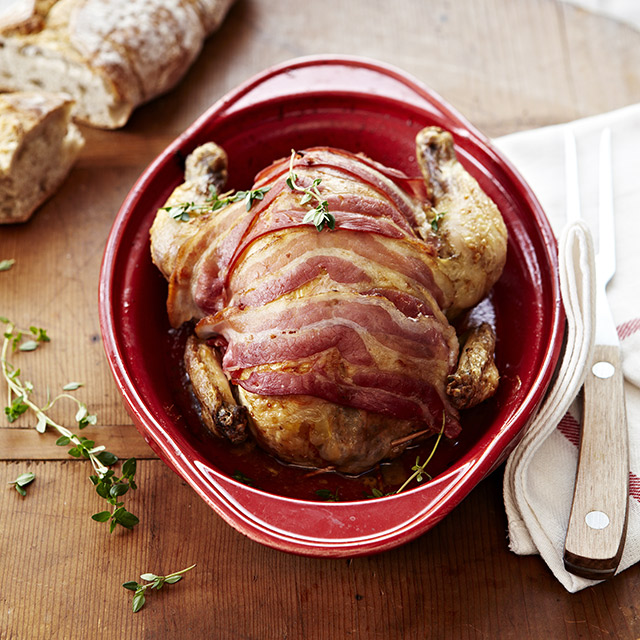 Poulet rôti farci au Sbrinz AOP et à l’Appenzeller®